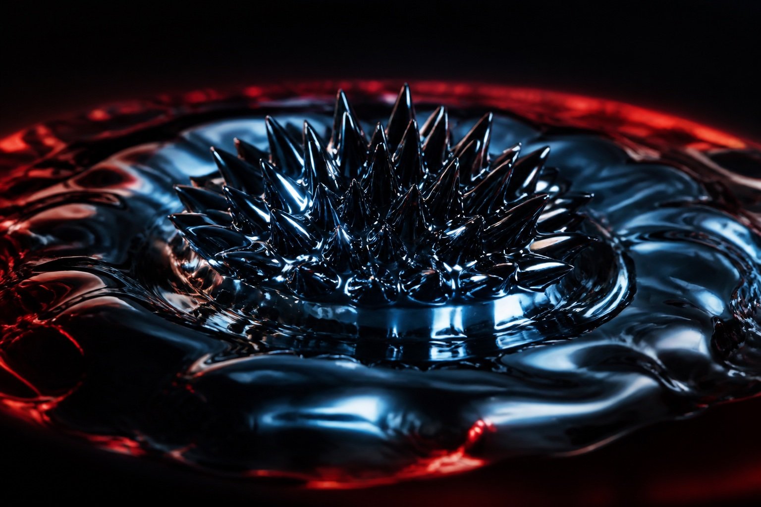 Ferrofluid spikes